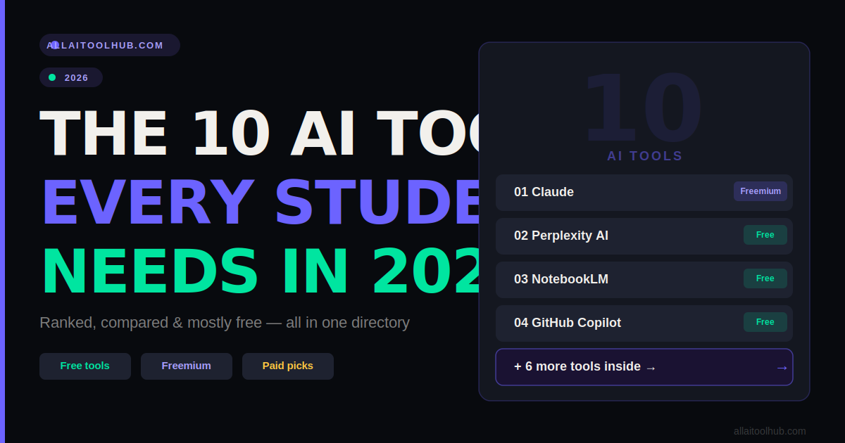 The 10 AI Tools Every Student Needs Right Now
