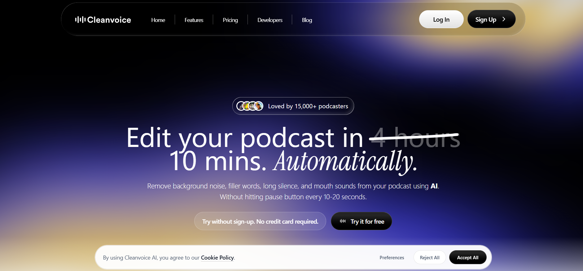 Cleanvoice screenshot