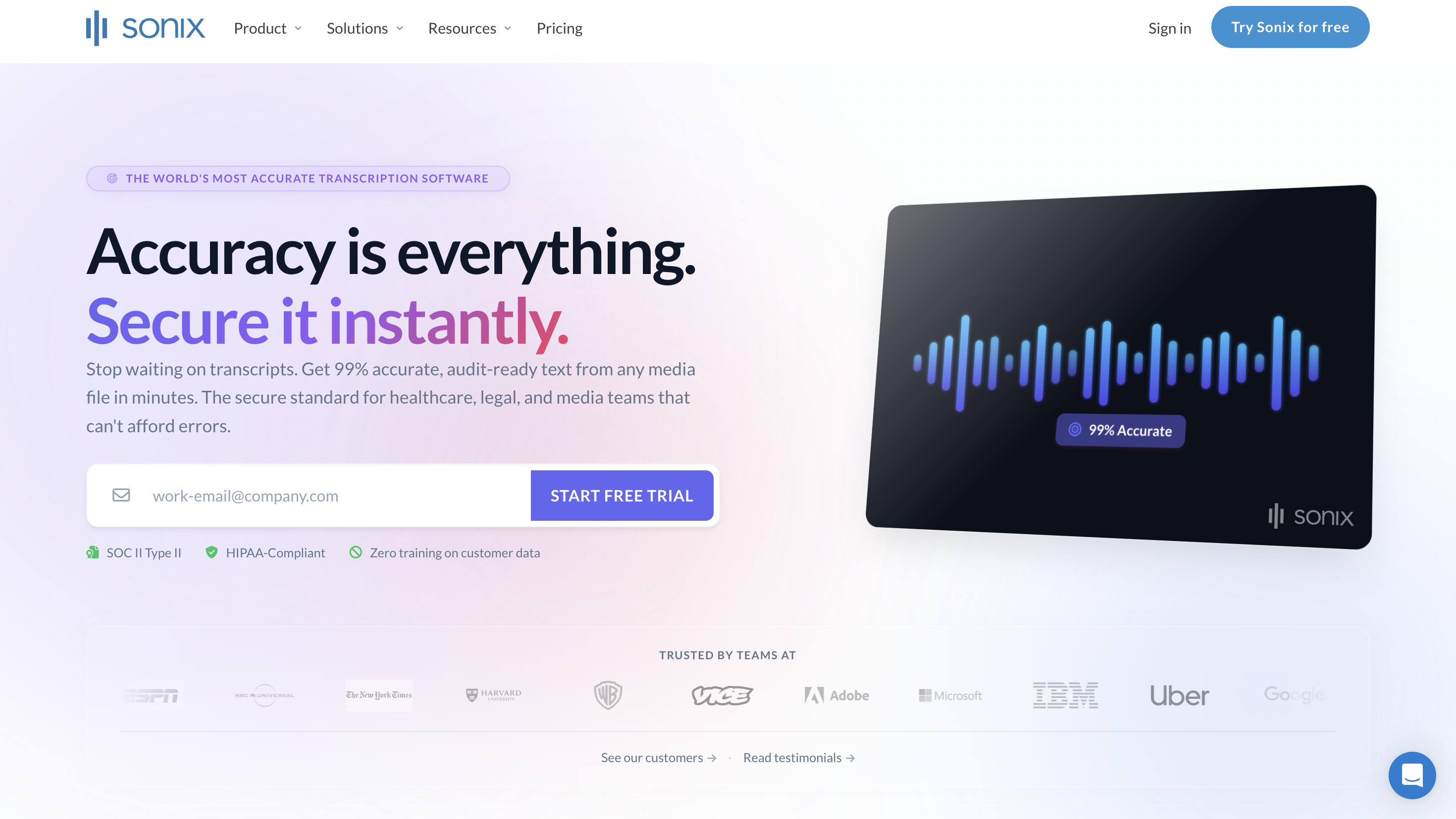 Sonix screenshot