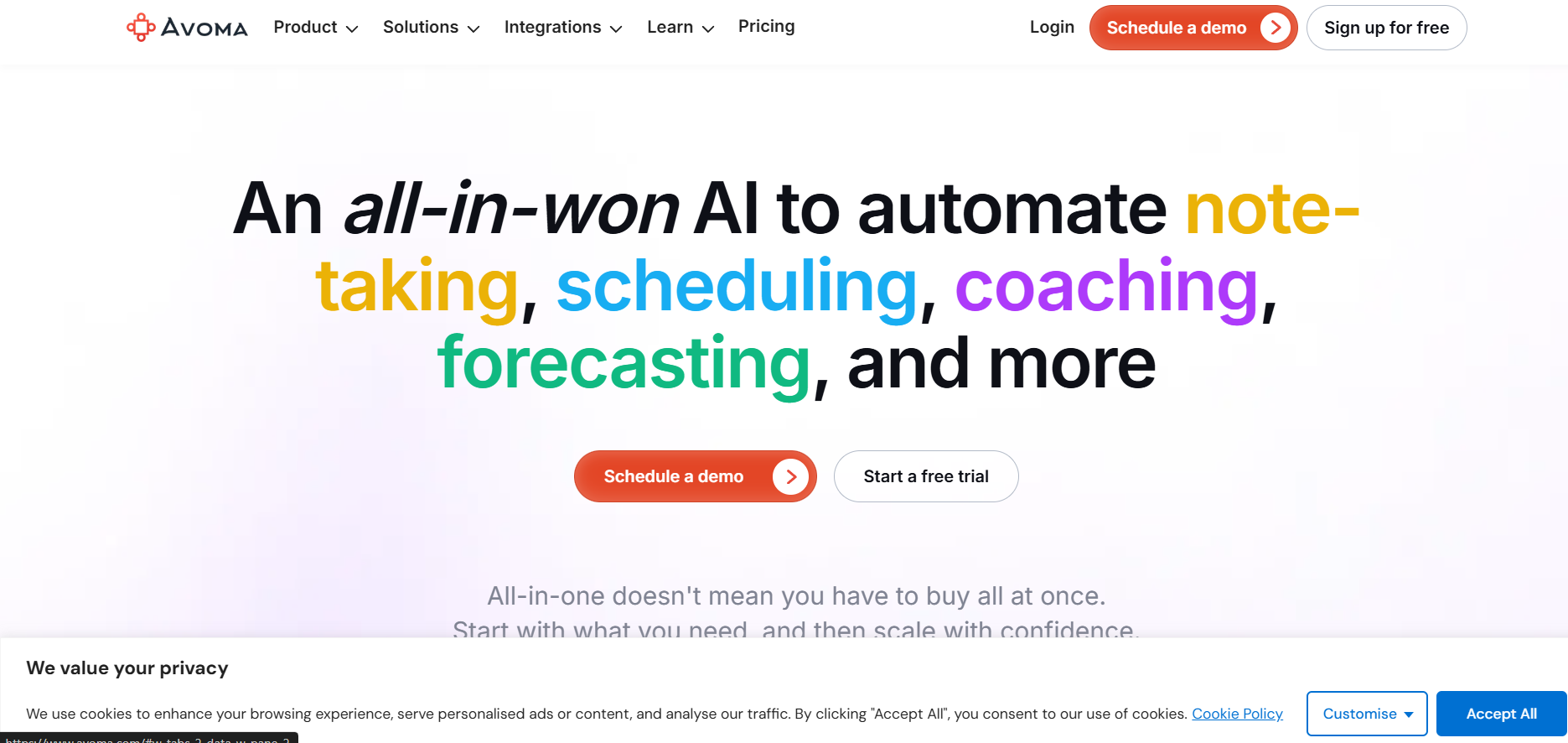 Avoma screenshot