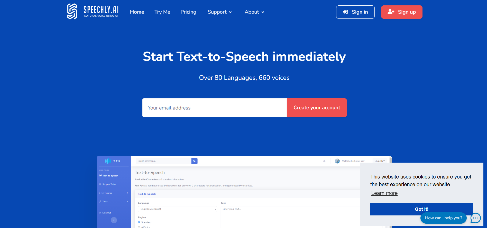 Speechly screenshot