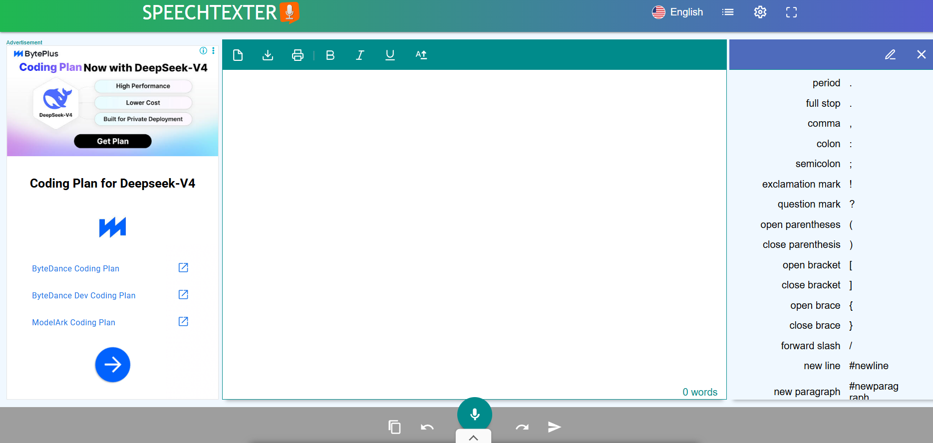 SpeechTexter screenshot