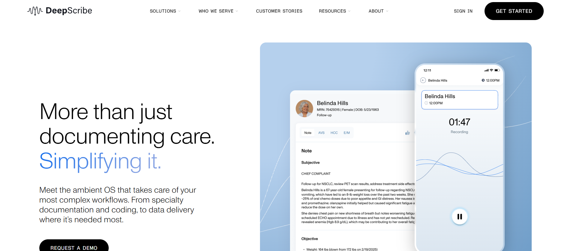 Deepscribe screenshot