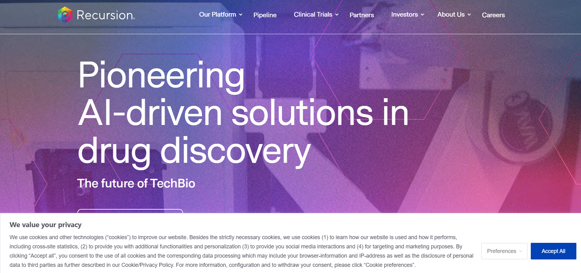 Recursion Pharmaceuticals screenshot
