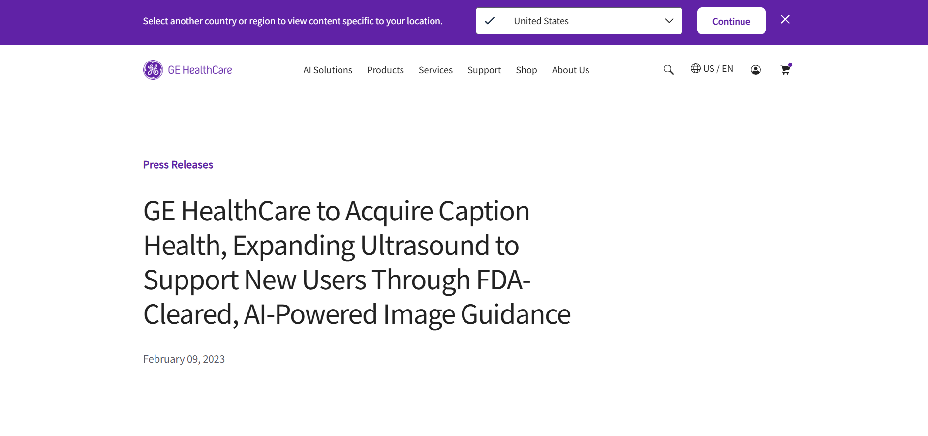 Caption Health (GE HealthCare) screenshot