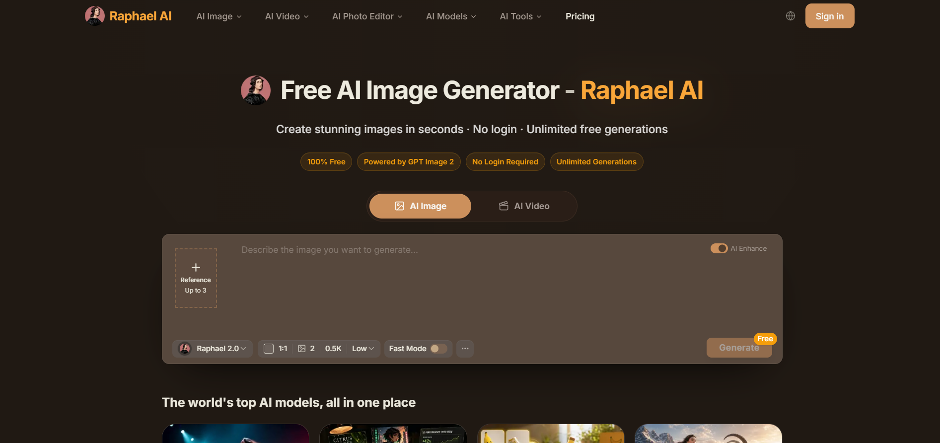 Raphael AI screenshot