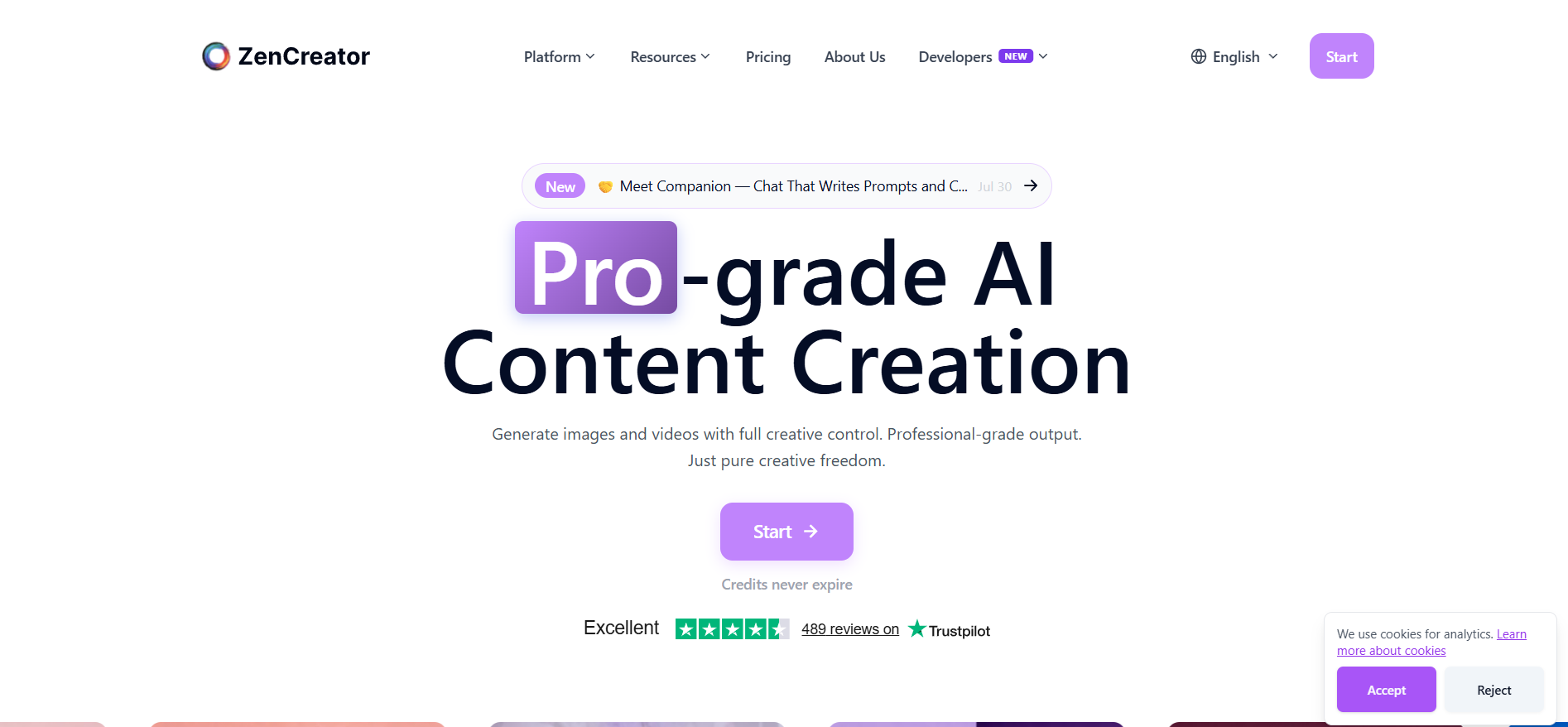 ZenCreator screenshot