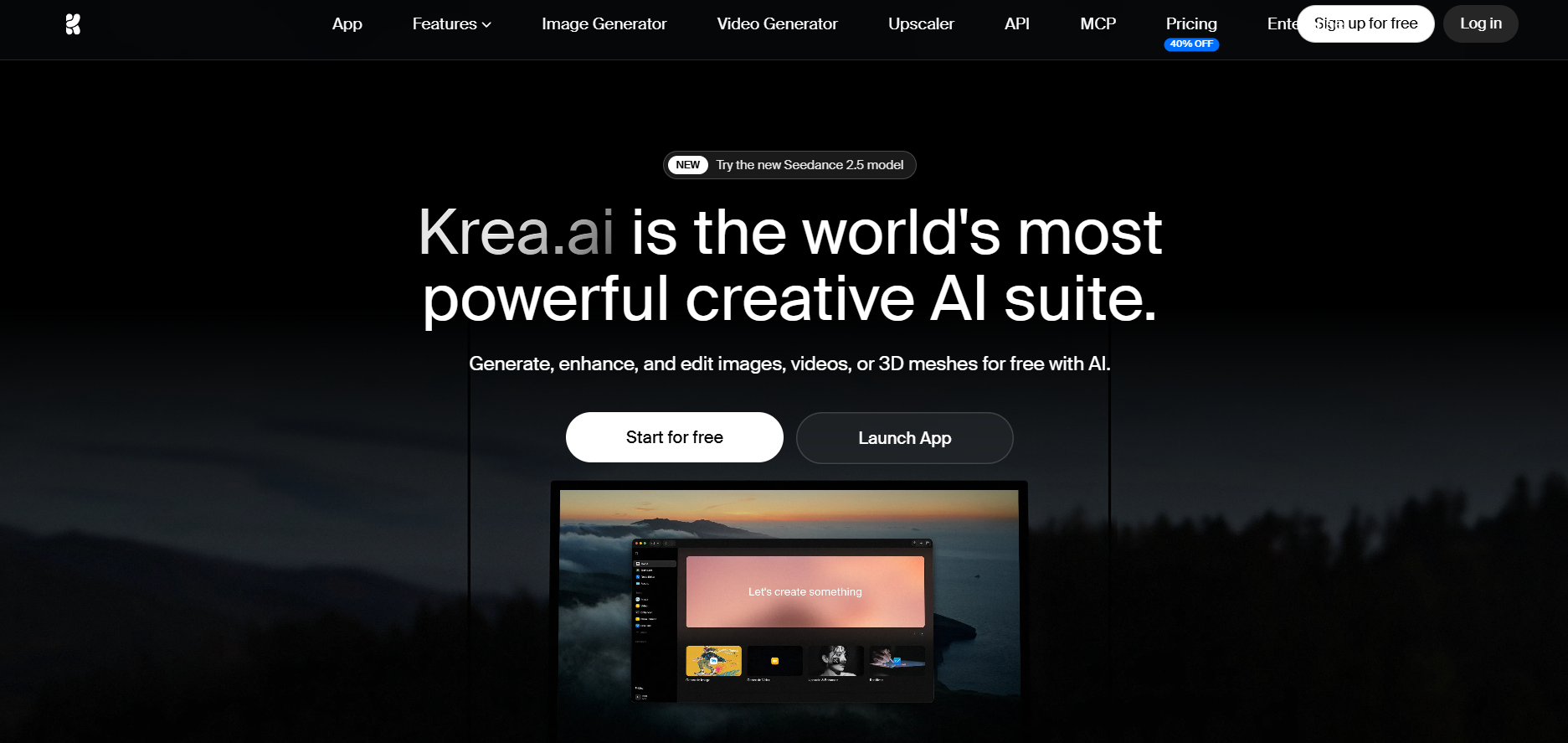 Krea AI screenshot