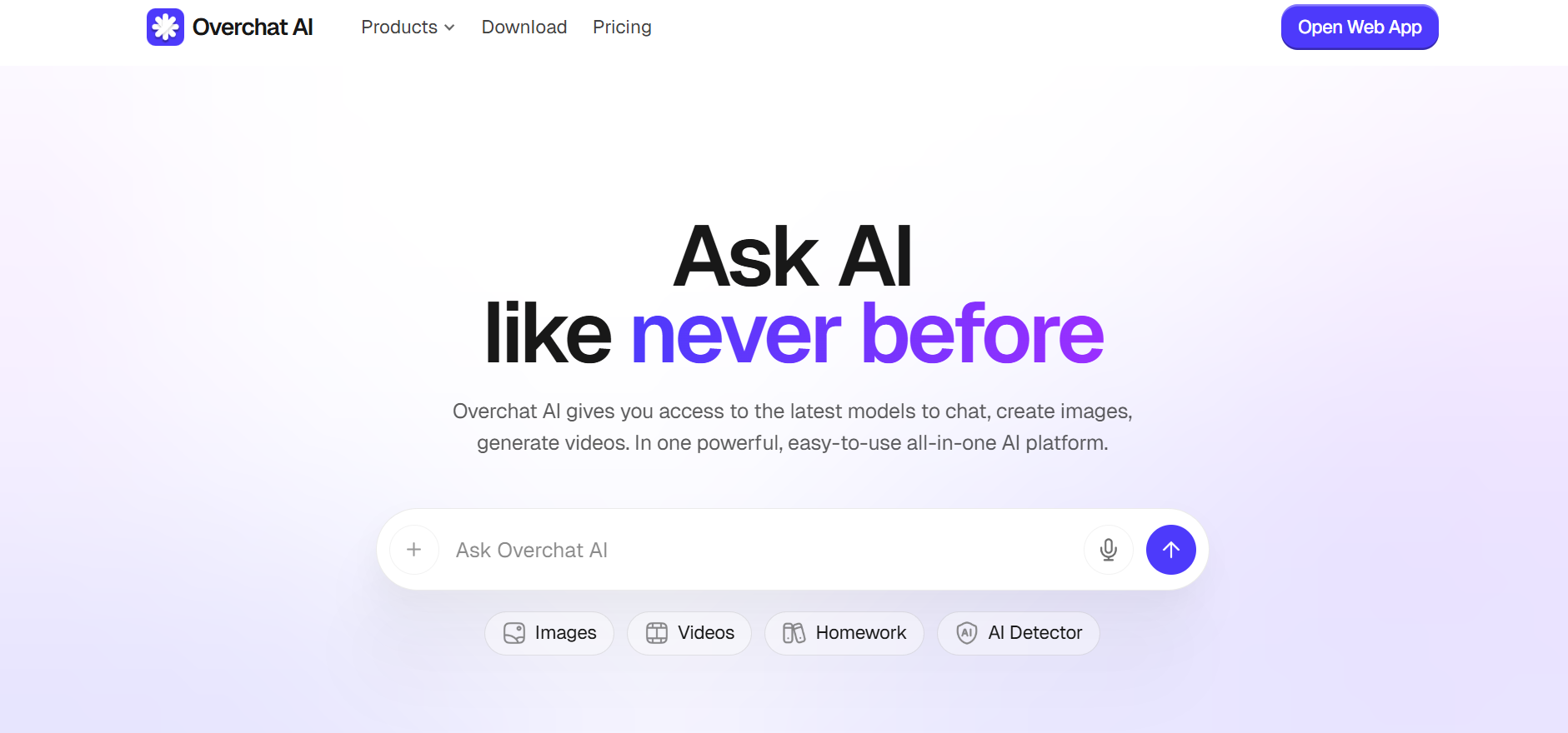 OverChat AI screenshot