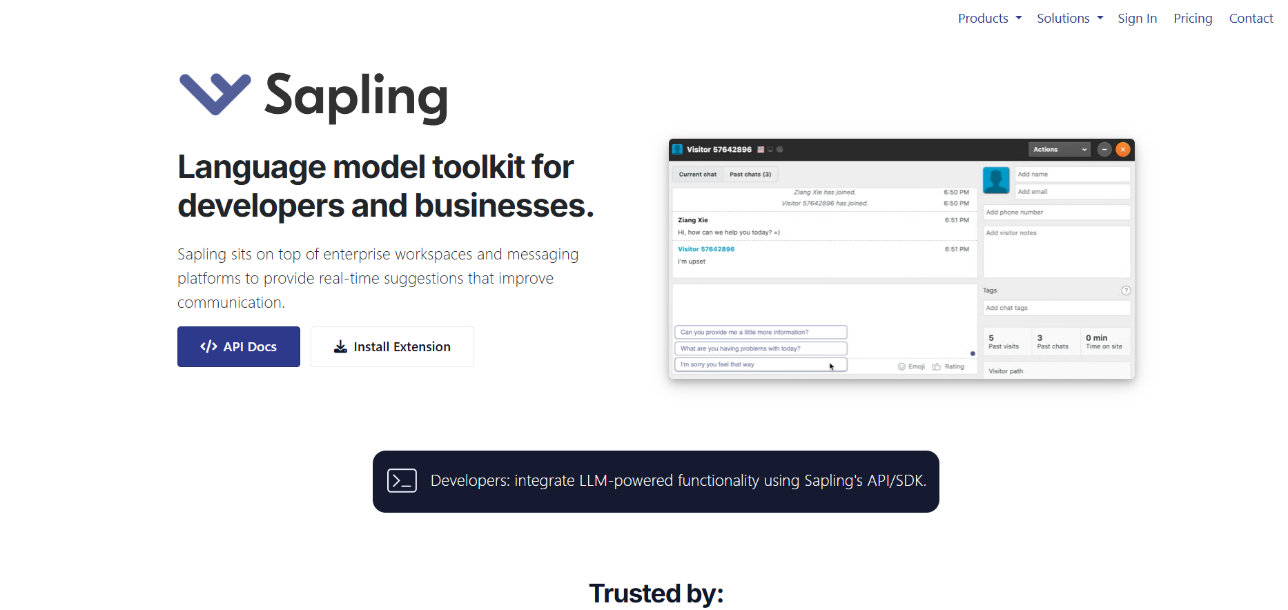 Sapling screenshot