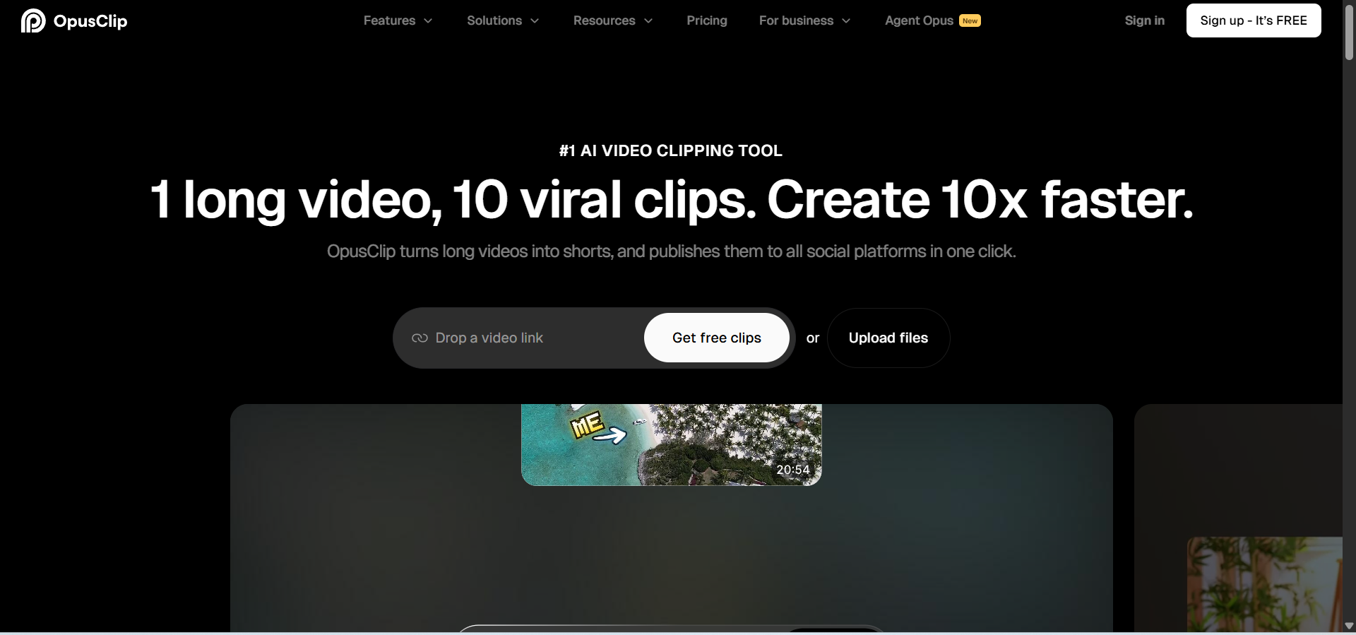 Opus Clip screenshot