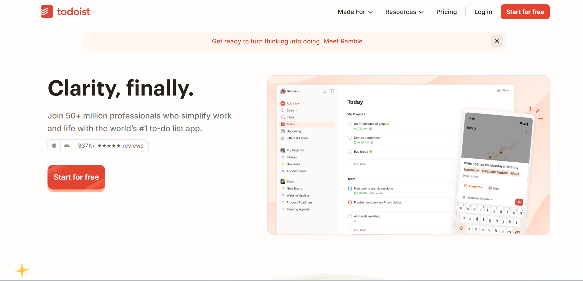 Todoist screenshot
