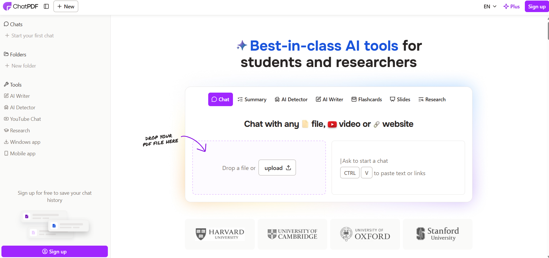 ChatPDF screenshot