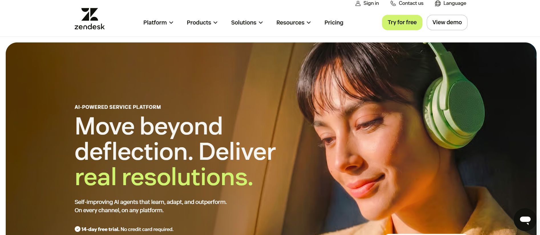 Zendesk screenshot