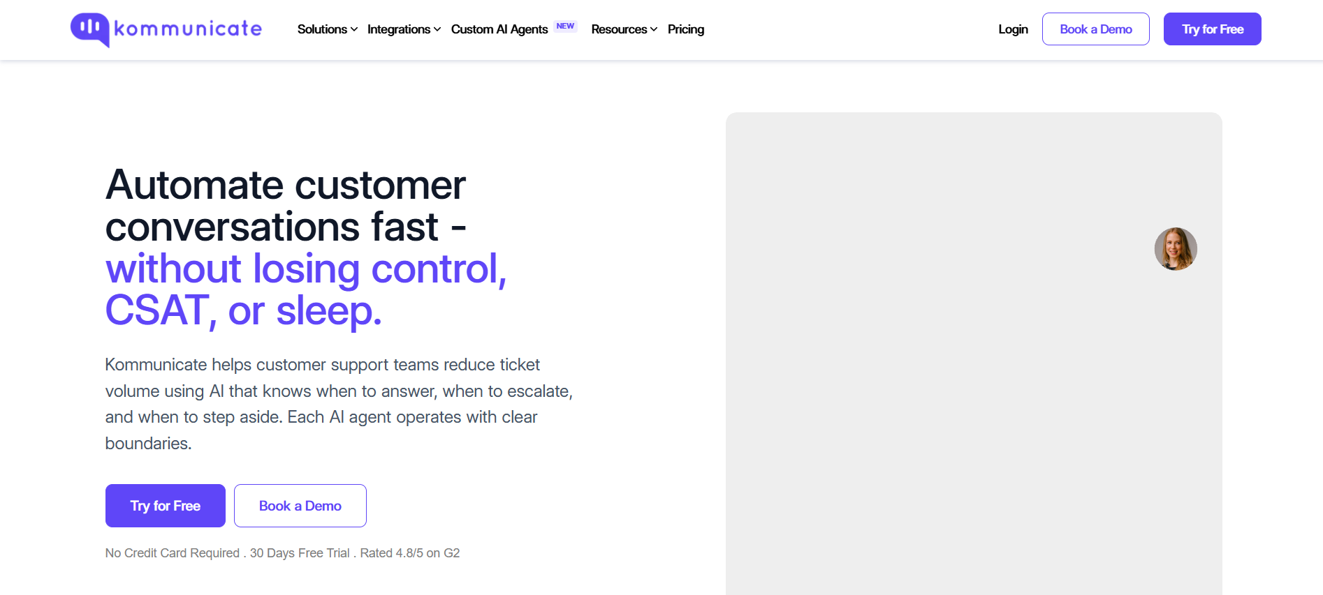 Kommunicate screenshot