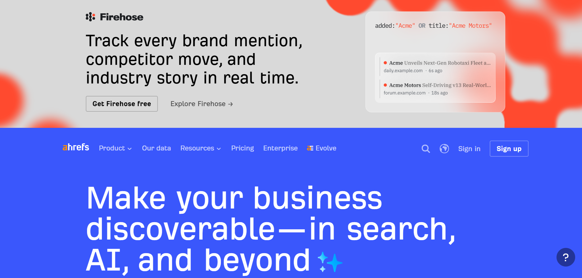 Ahrefs screenshot
