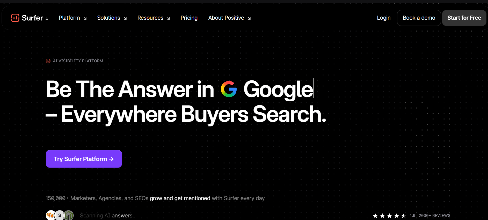 Surfer SEO screenshot
